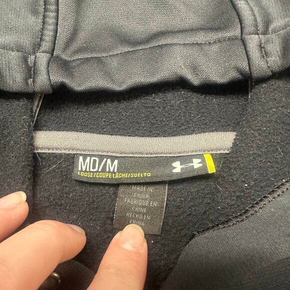 Under Armour UA Storm Black Grey Mens M Loose Fit Wounded Warrior Project Hoodie - Picture 4 of 9